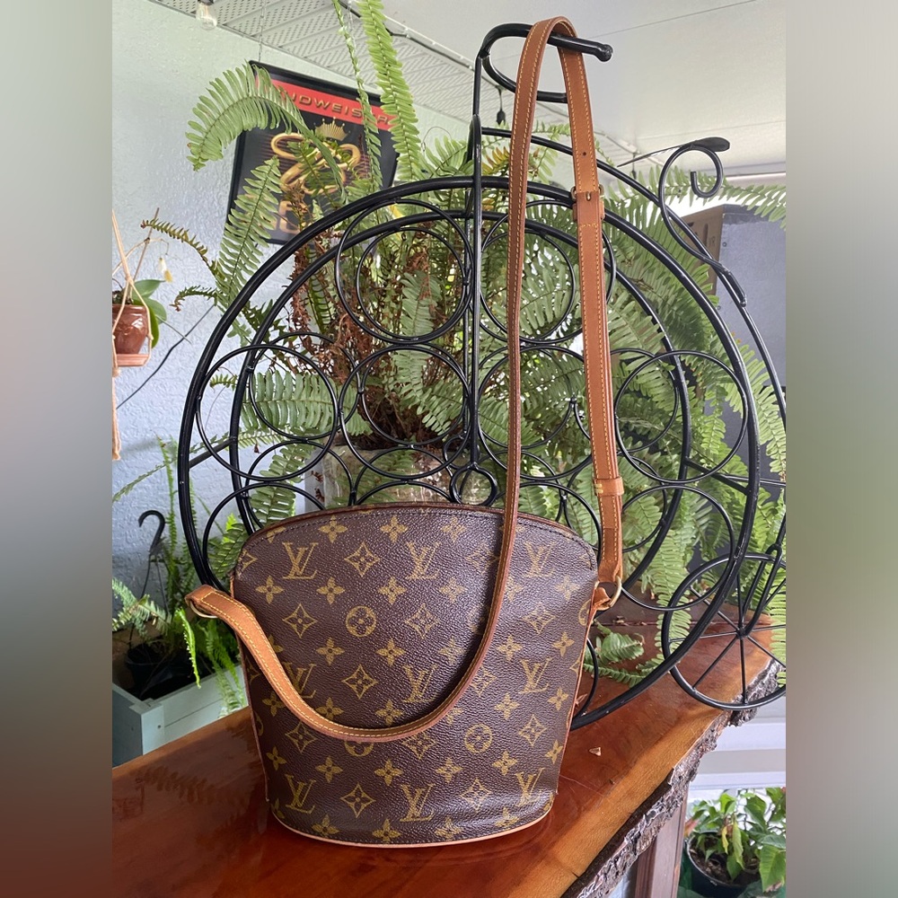 Louis Vuitton Monogram Drouot Shoulder/Crossbody Bag With COA